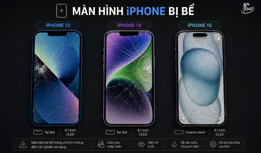 Bể màn hình iPhone thay bao nhiêu luôn khiến người dùng thắc mắc | Táo 247