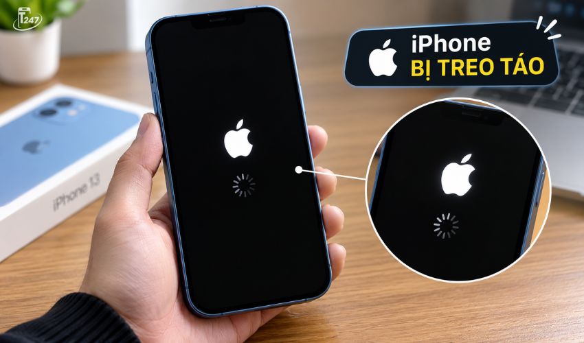 iPhone treo táo thường do lỗi phần mềm như xung đột ứng dụng, cập nhật iOS lỗi, hoặc các vấn đề phần cứng | Táo 247