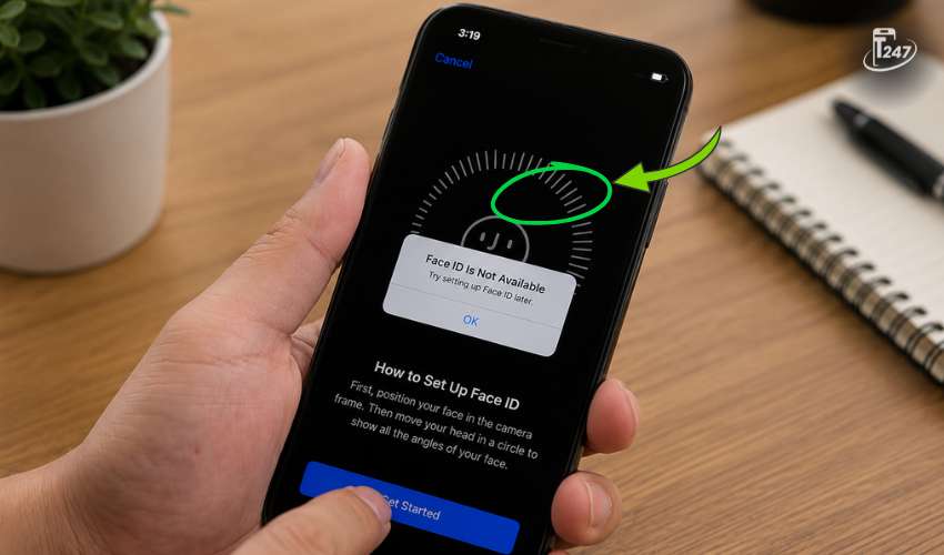 Khi Face ID gặp sự cố, iPhone thường hiển thị các thông báo lỗi rõ ràng | Táo 247
